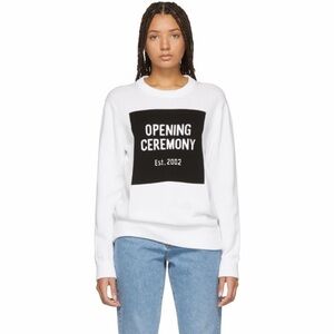 Opening Ceremony white Box Label Knit sweater Top